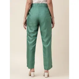 Fabindia Green Elasticated Pants image 2