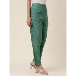 Fabindia Green Elasticated Pants image 3