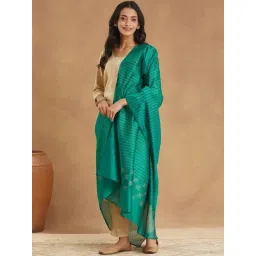 Fabindia Green Printed Dupatta-picture-37