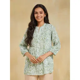 Fabindia Green Printed Tunic-picture-11
