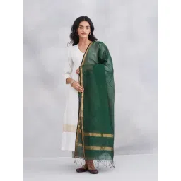 Fabindia Green Solid Dupatta-picture-42