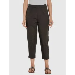 Fabindia Grey Cotton Cropped Pants-picture-20