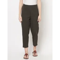 Fabindia Grey Cotton Cropped Pants-picture-10