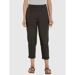 Fabindia Grey Cotton Cropped Pants image 1