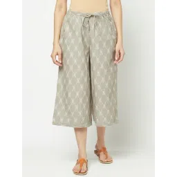 Fabindia Grey Cotton Printed Culottes-picture-26