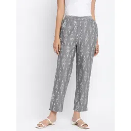 Fabindia Grey Cotton Printed Pants-picture-33