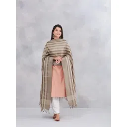 Fabindia Grey Silk Blend Dupatta-picture-17