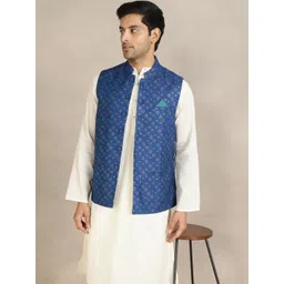 Fabindia Hand Block Printed Woven Nehru Jacket-picture-19