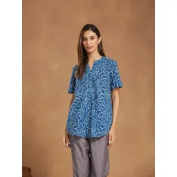 Fabindia Indigo Cotton Tunic-picture-17