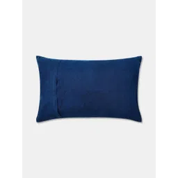 Fabindia Indigo Roshan Dabu Blue & White Floral Printed Cotton Rectangle Cushion Cover-picture-14