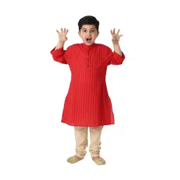 Fabindia Kids Beige Solid Churidar image 3
