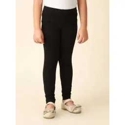 Fabindia Kids Black Cotton Regular Fit Leggings-picture-39