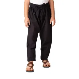 Fabindia Kids Black Solid Pyjamas-picture-34