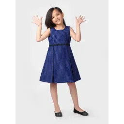 Fabindia Kids Blue Checks Dress-picture-37