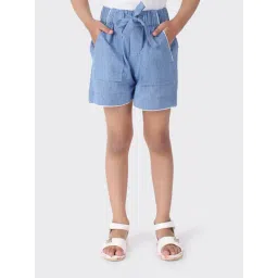 Fabindia Kids Blue Cotton Shorts-picture-34