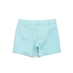 Fabindia Kids Blue Solid Shorts image 2