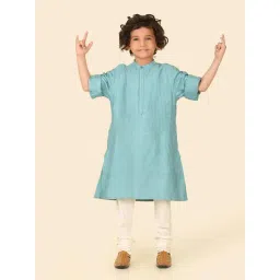 Fabindia Kids Blue Woven Kurtas-picture-34