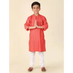 Fabindia Kids Coral Embellished Full Sleeves Kurta-picture-20