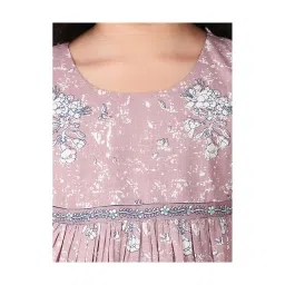 Fabindia Kids Lavender Floral Print Dress image 5