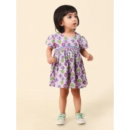 Fabindia Kids Lavender Printed Dress-picture-20