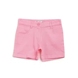 Fabindia Kids Pink Solid Shorts-picture-27