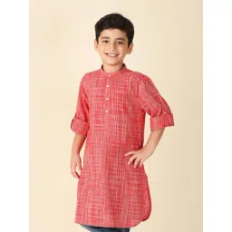 Fabindia Kids Red Printed Full Sleeves Kurta-picture-36