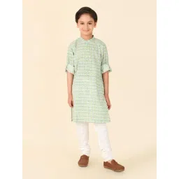 Fabindia Kids White Printed Full Sleeves Kurta-picture-37