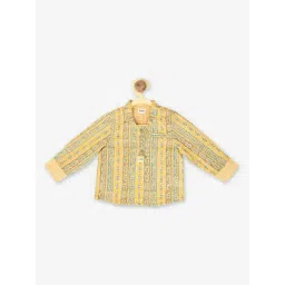 Fabindia Kids Yellow Printed Short Kurta-picture-22