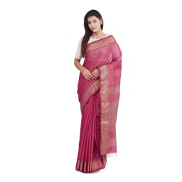 Fabindia Magenta Woven Design Saree-picture-38