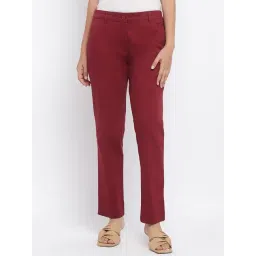 Fabindia Maroon Regular Fit Pants-picture-16