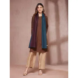 Fabindia Maroon Wool Stole-picture-29