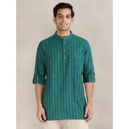 Fabindia Men Cotton Dobby Thread Work Kurta-picture-34
