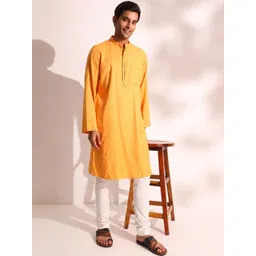 Fabindia Men Flared Sleeves Mirror Work Kurta-picture-11