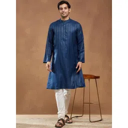 Fabindia Men Flared Sleeves Thread Work Kurta-picture-41