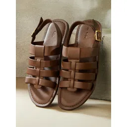 Fabindia Men Leather Gladiators Sandals-picture-37