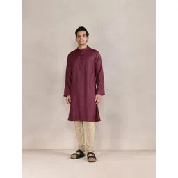 Fabindia Men Mandarin Collar Straight Kurta-picture-27
