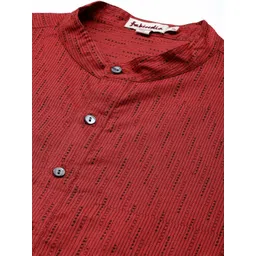 Fabindia Men Mandarin Collar Striped Kurta image 2