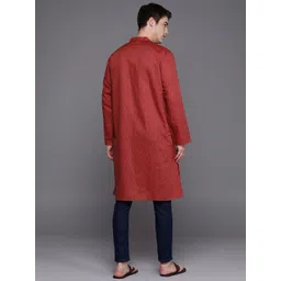 Fabindia Men Mandarin Collar Striped Kurta image 4