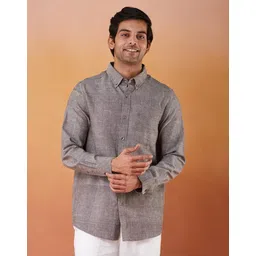 Fabindia Men Relaxed Fit Button-Down Collar Solid Cotton Casual Shirt-picture-27