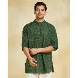 fabindia Men Slim Fit Short Kurta-picture-52