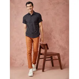 Fabindia Men Spread Collar Solid Cotton Slim Fit Casual Shirt-picture-28