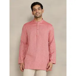 Fabindia Men Striped Daily Cotton Straight Kurta-picture-31
