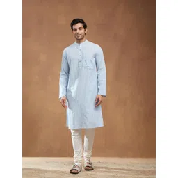 Fabindia Men Striped Mandarin Collar Kurta-picture-17