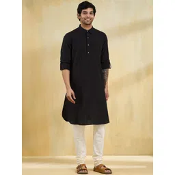 Fabindia Men Striped Thread Work Kurta-picture-29