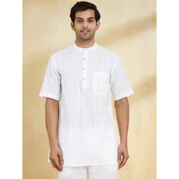 Fabindia Men Striped Thread Work Kurta-picture-39