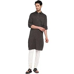 fabindia Men's Cotton Solid Relaxed Pants-picture-21