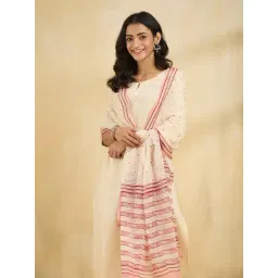 Fabindia Multicolor Polka Dot Dupatta-picture-32