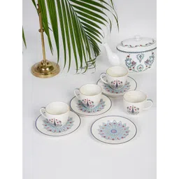 Fabindia Multicoloured Ethnic Motifs Ceramic Glossy Cups Set of Cups and Mugs-picture-34