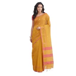 Fabindia Mustard Woven Design Saree-picture-23
