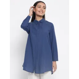 Fabindia Navy Cotton Shirt-picture-14